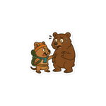 Scout vs Bear Sticker